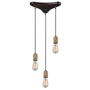 Camley 10' 3 Light Mini Pendant in Oil Rubbed Bronze