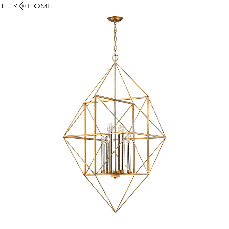 Connexions 24' 8 Light Pendant in Gold Leaf