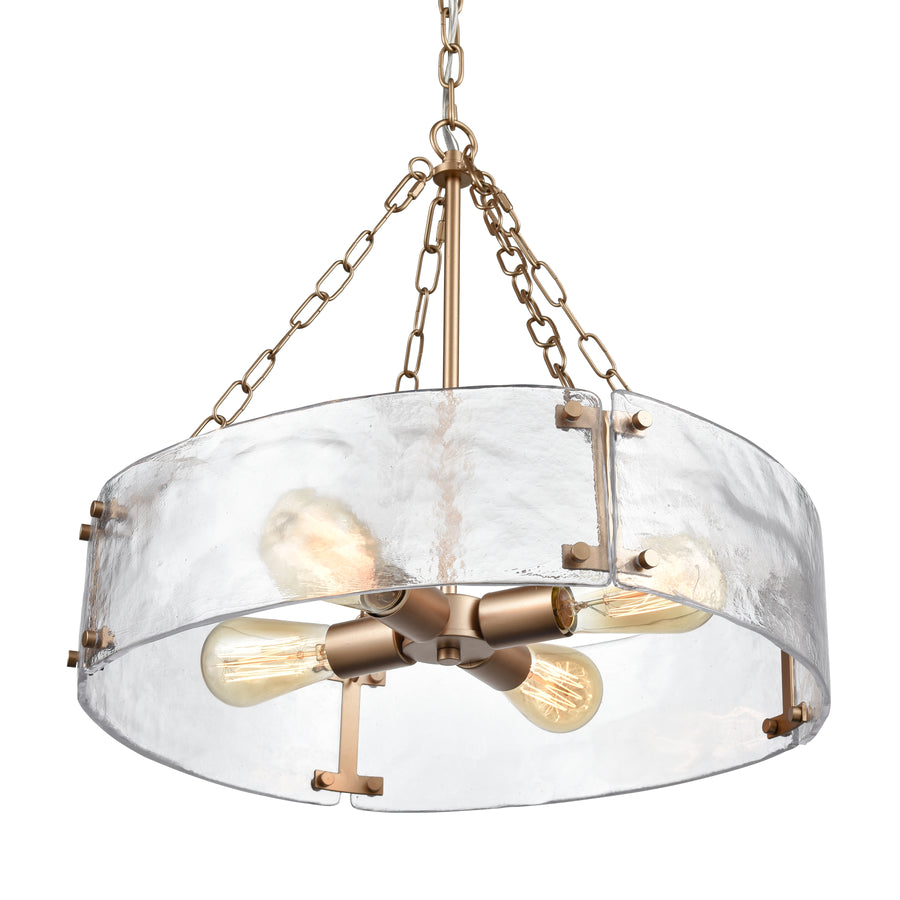 Cristata 20' 4 Light Pendant in Clear