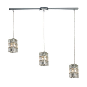 Cynthia 36' 3 Light Square Mini Pendant in Polished Chrome