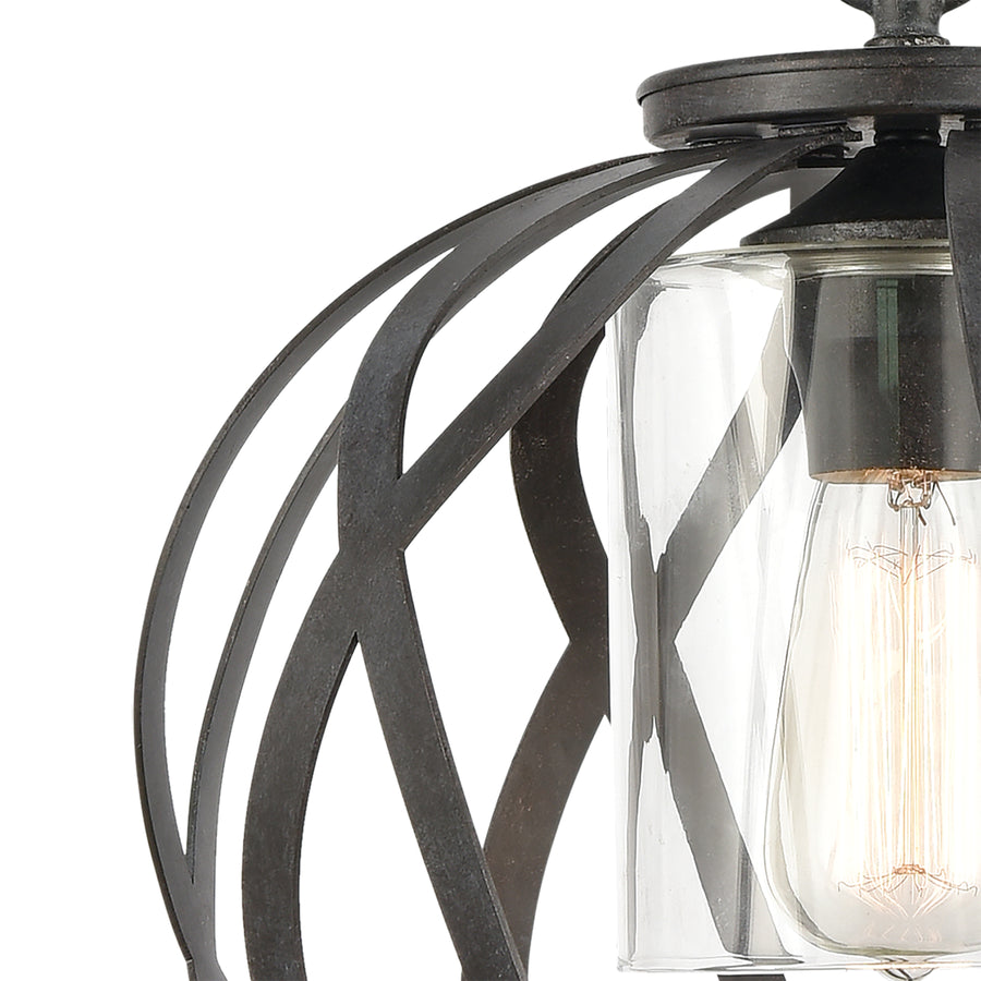 Daisy 12' 4 Light Pendant in Midnight Bronze