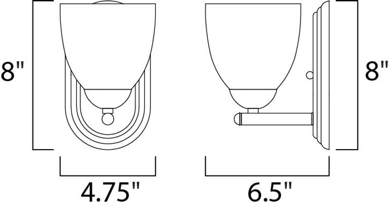 Axis 5' Single Light Wall Sconce in Oil Rubbed Bronze