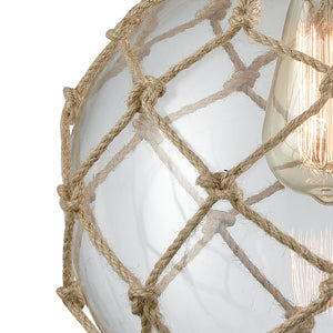 Dragnet 10' 1 Light Mini Pendant in Satin Brass