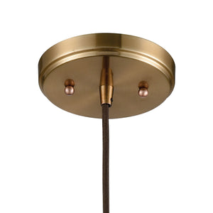 Dragnet 10' 1 Light Mini Pendant in Satin Brass