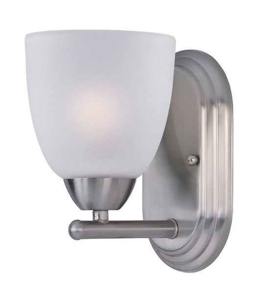 Axis 5" Single Light Vanity Wall Sconce in Satin Nickel