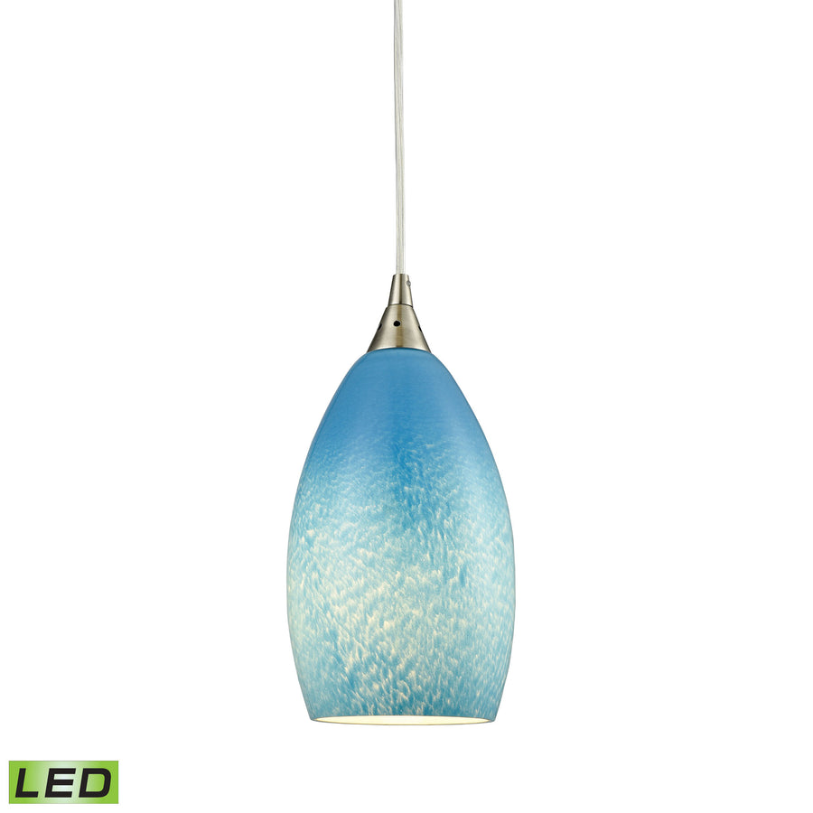 Earth 5' 1 Light LED Mini Pendant in Satin Nickel