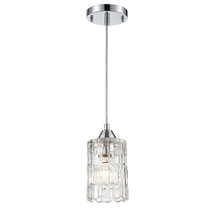 Ezra 4.5' 1 Light Mini Pendant in Polished Chrome