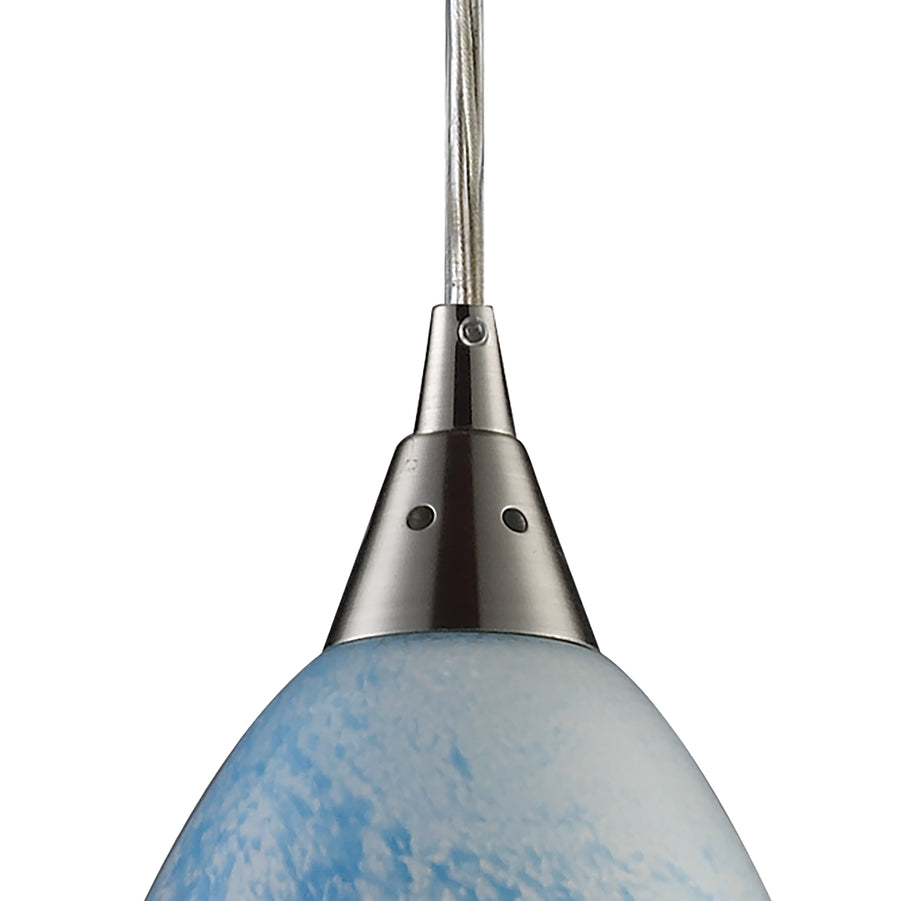 Geologic 6' 1 Light Mini Pendant in Satin Nickel