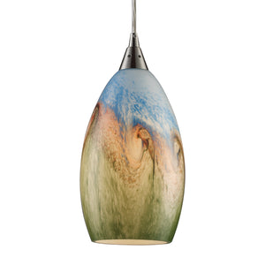 Geologic 6' 1 Light Mini Pendant in Satin Nickel