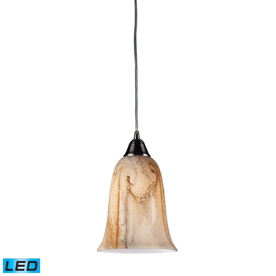 Granite 7' 1 Light LED Mini Pendant in Satin Nickel