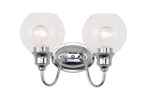 Ballord 14' 2 Light Bath Vanity Light in Polished Chrome
