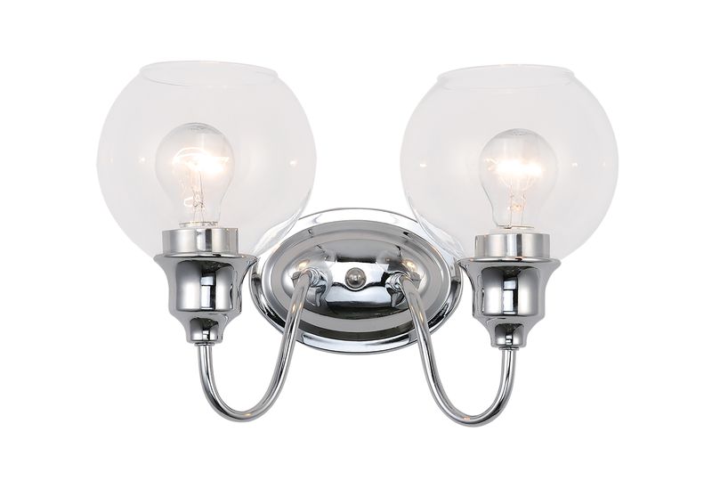 Ballord 14' 2 Light Bath Vanity Light in Polished Chrome