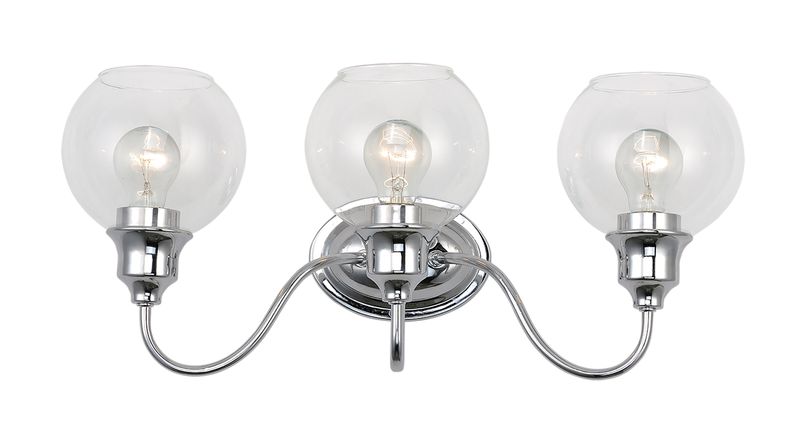 Ballord 22' 3 Light Bath Vanity Light in Polished Chrome