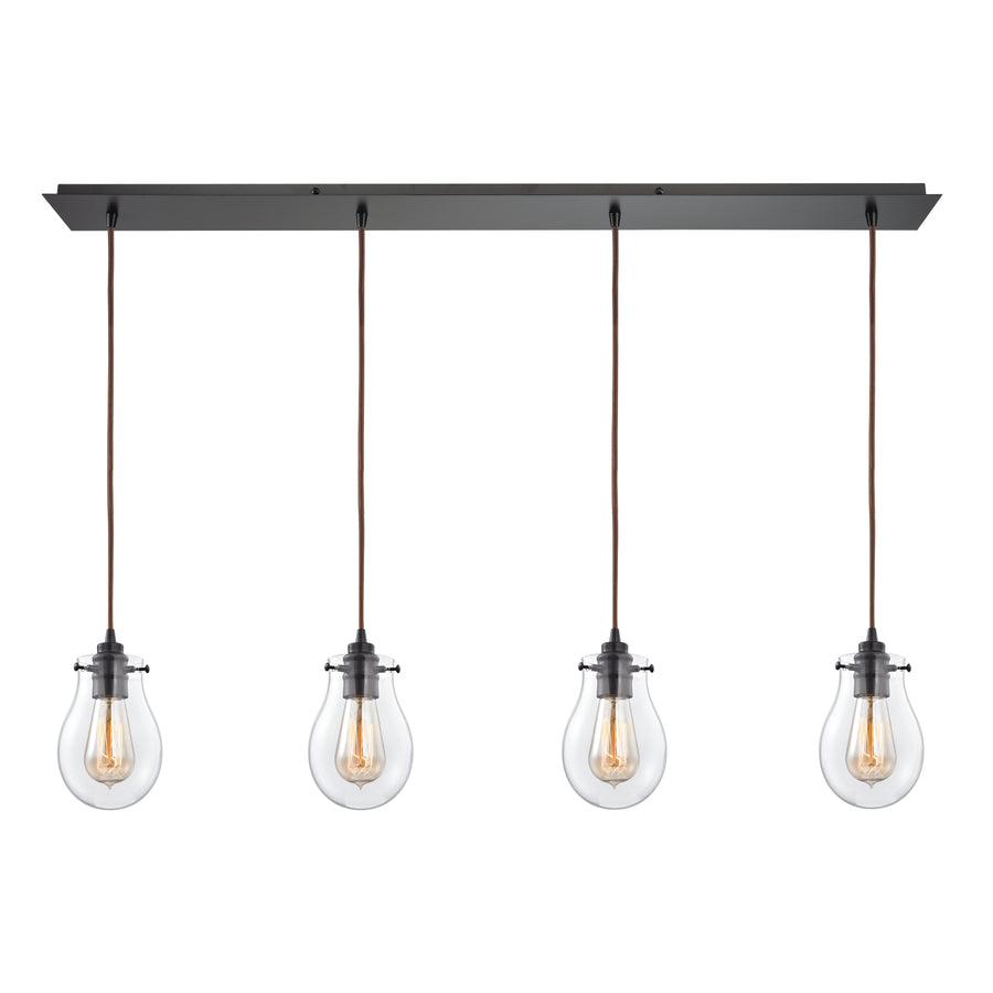 Jaelyn 46' 4 Light Mini Pendant in Oil Rubbed Bronze