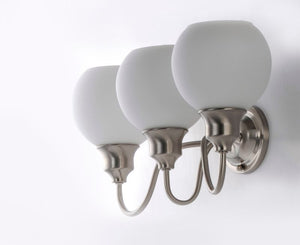 Ballord 22' 3 Light Vanity Lighting in Satin Nickel