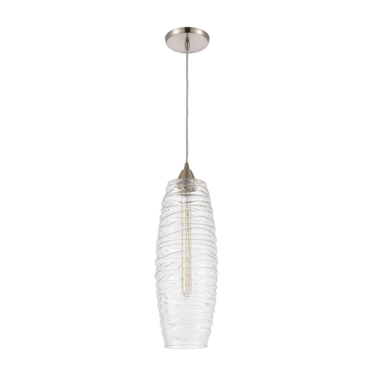 Liz 6" 1 Light Mini Pendant in Satin Nickel