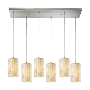 Coletta 30' 6 Light Mini Pendant in Satin Nickel
