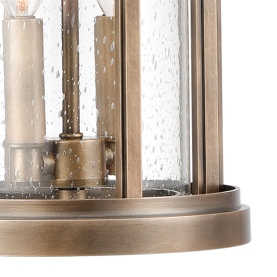 Brison 2 Light Pendant in Vintage Brass