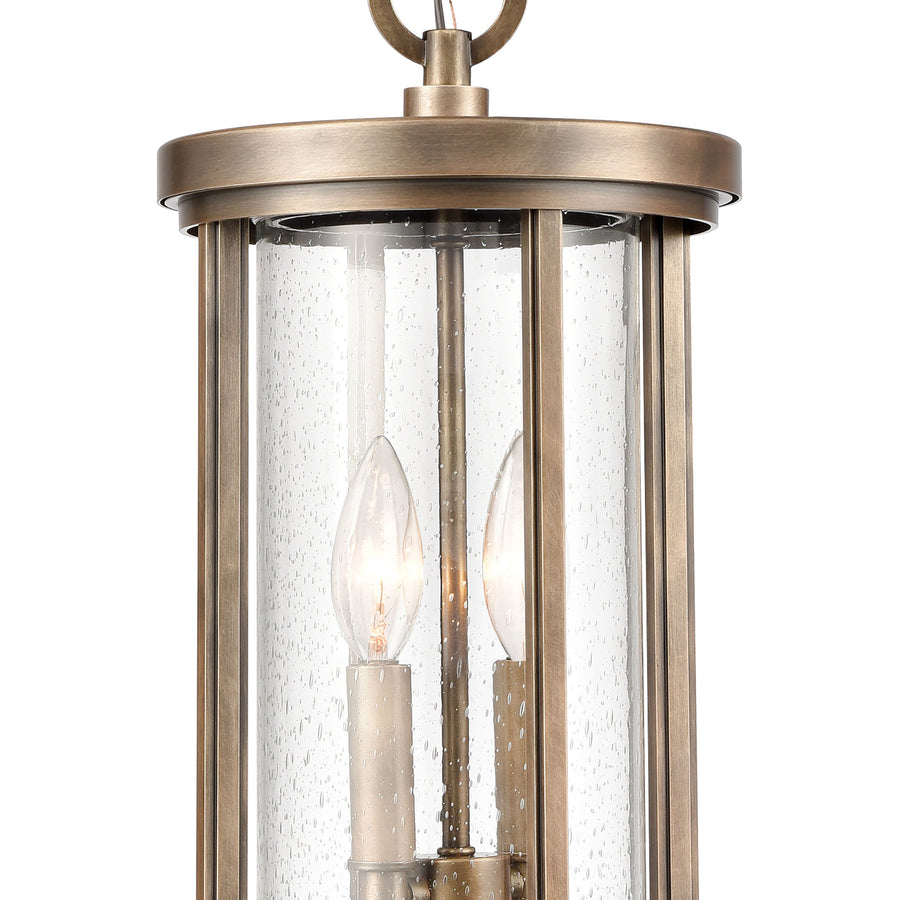 Brison 2 Light Pendant in Vintage Brass