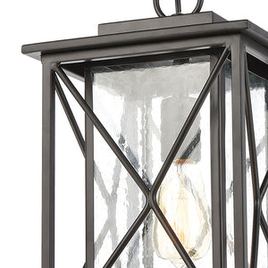 Carriage Light 1 Light Pendant in Matte Black