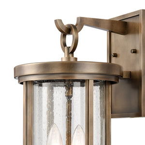 Brison 8' 2 Light Sconce in Vintage Brass