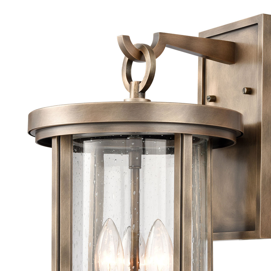 Brison 10' 3 Light Sconce in Vintage Brass