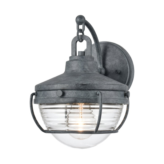 Eastport 8" 1 Light Sconce in Aged Zinc