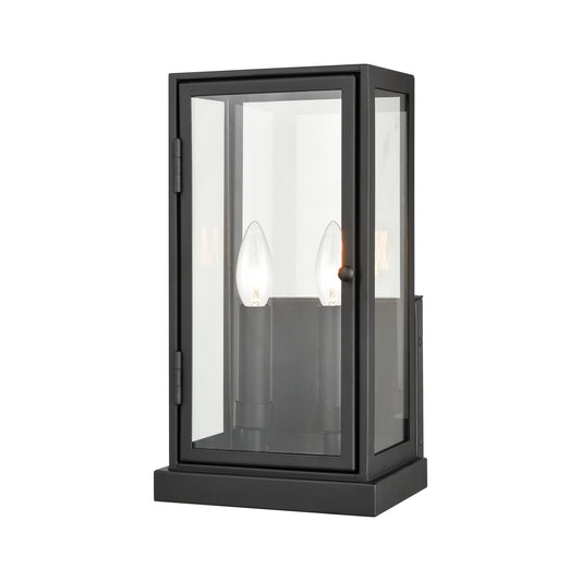 Foundation 13" 2 Light Sconce in Matte Black