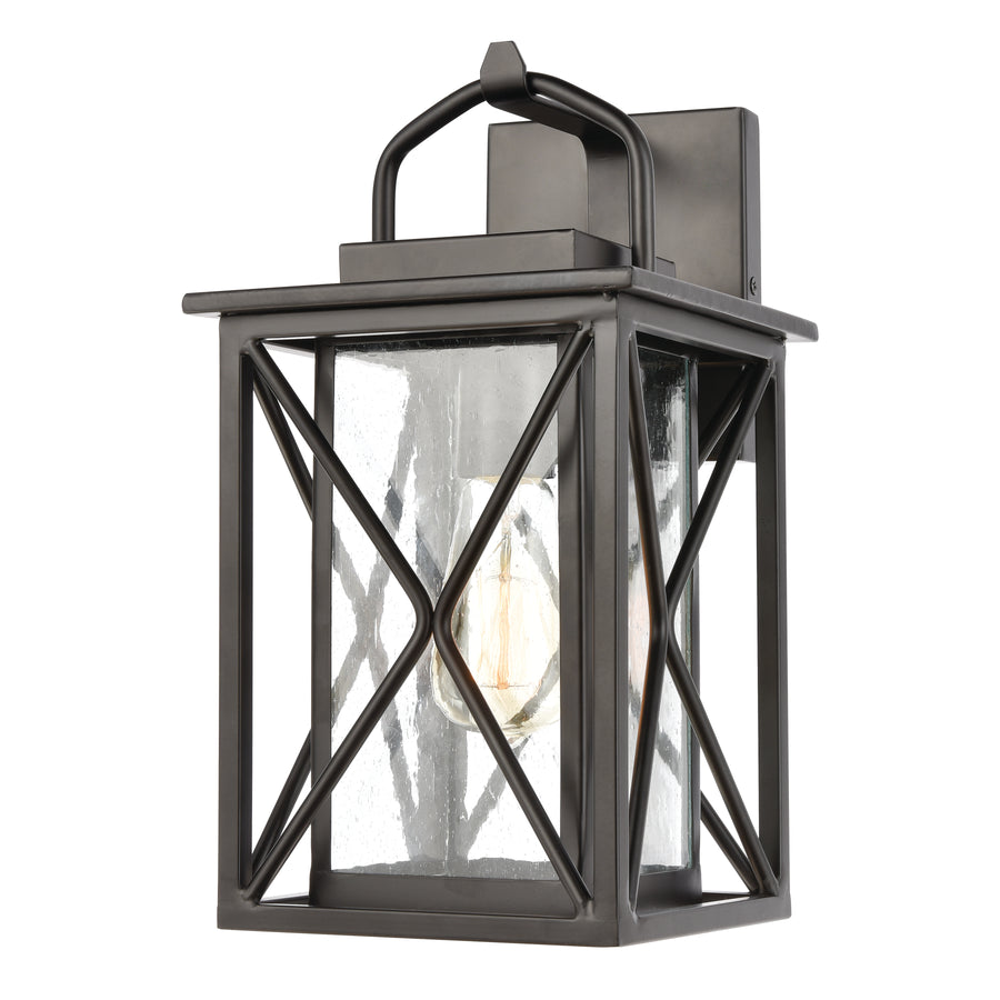 Carriage Light 7' 1 Light Sconce in Matte Black