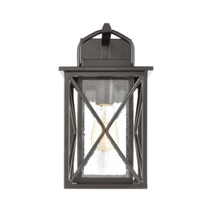 Carriage Light 7' 1 Light Sconce in Matte Black