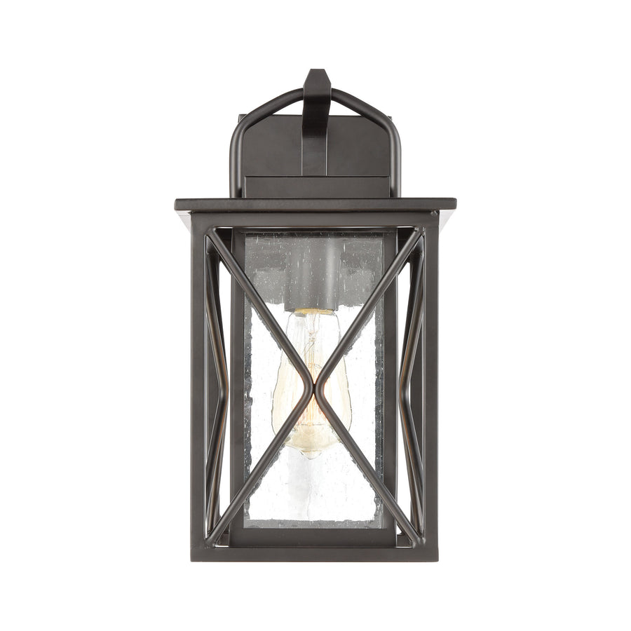 Carriage Light 7' 1 Light Sconce in Matte Black