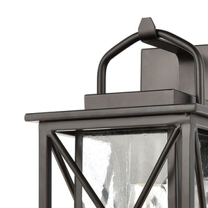 Carriage Light 7' 1 Light Sconce in Matte Black