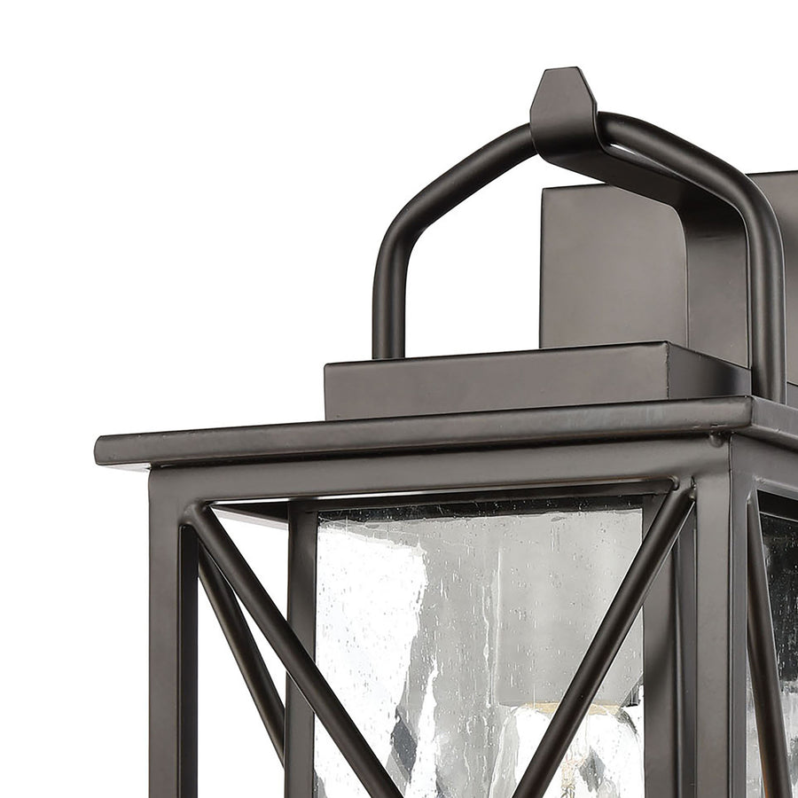 Carriage Light 7' 1 Light Sconce in Matte Black