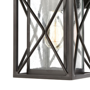 Carriage Light 7' 1 Light Sconce in Matte Black