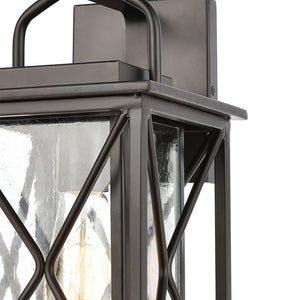 Carriage Light 7' 1 Light Sconce in Matte Black