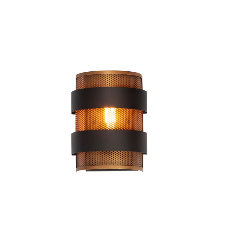 Caspian 8.75' Single Light Wall Sconce in Oil Rubbed Bronze Antique Brass