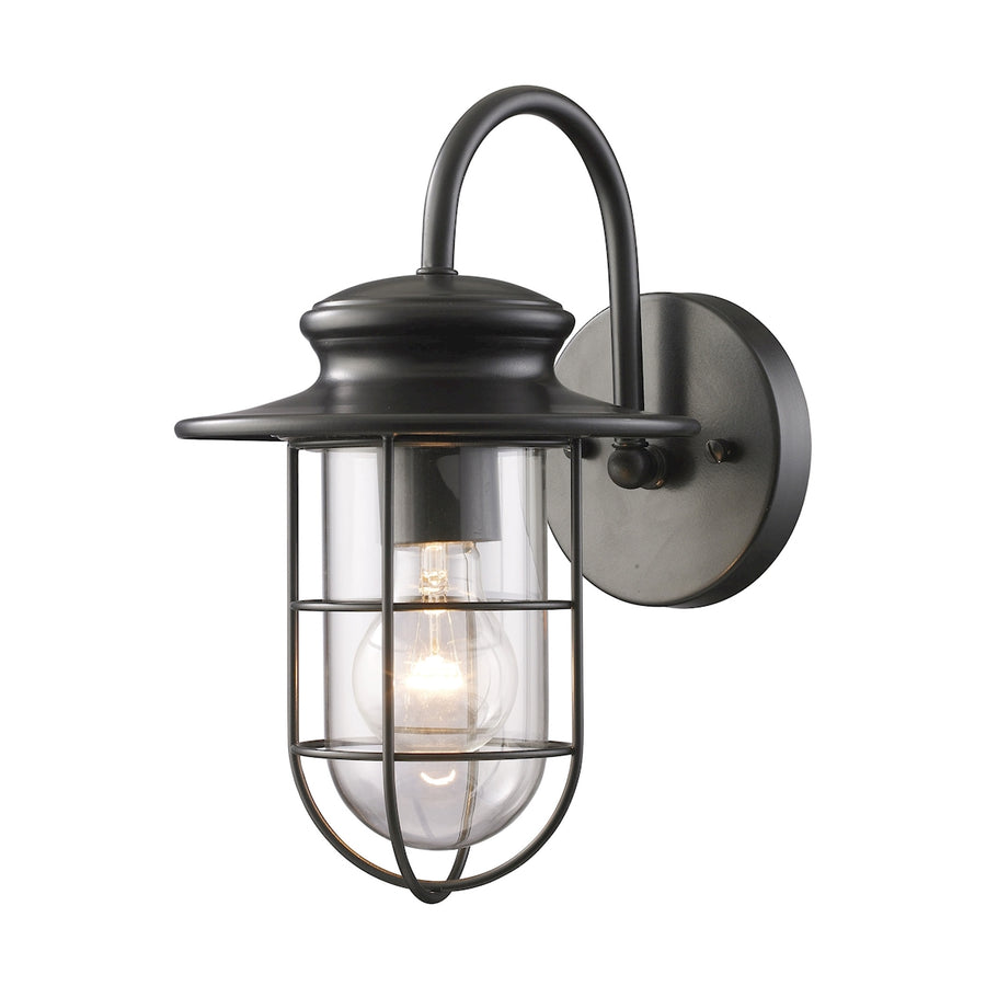 Portside 7' 1 Light Sconce in Matte Black