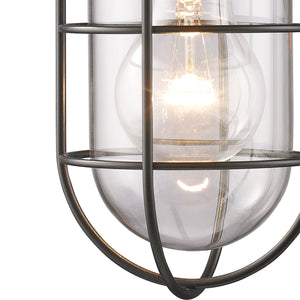 Portside 7' 1 Light Sconce in Matte Black