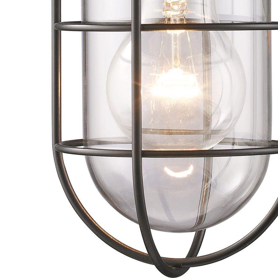 Portside 7' 1 Light Sconce in Matte Black