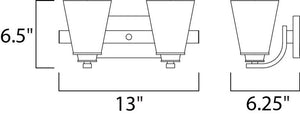 Conical 13' 2 Light Vanity Lighting in Polished Chrome