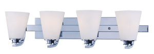 Conical 26.25' 4 Light Bath Vanity Light in Polished Chrome