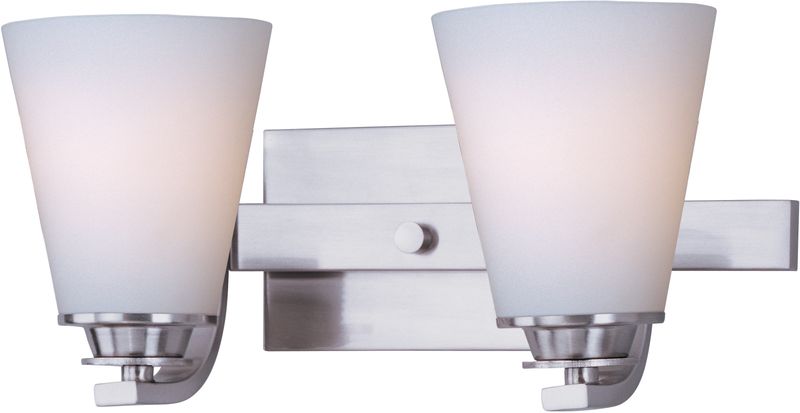 Conical 13' 2 Light Bath Vanity Light in Satin Nickel