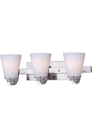 Conical 19' 3 Light Bath Vanity Light in Satin Nickel