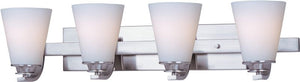Conical 26.25' 4 Light Bath Vanity Light in Satin Nickel