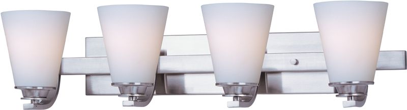 Conical 26.25' 4 Light Bath Vanity Light in Satin Nickel