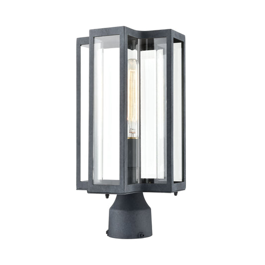 Bianca 1 Light Post Mount in Aged Zinc