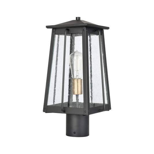 Kirkdale 17" 2 Light Post Mount in Matte Black