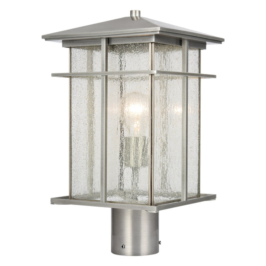 Oak Park 17" 1 Light Post Mount in Antique Brushed Aluminum