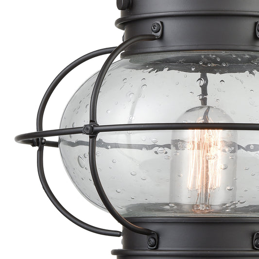 Onion 1 Light Post Mount in Oil Rubbed Bronze