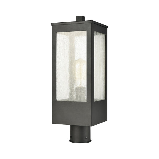 Angus 1 Light Post Mount in Charcoal